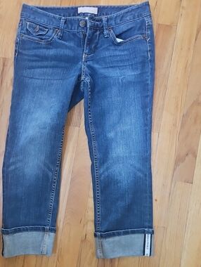 Banana Republic Blue Cropped Women's Jeans with Folded Cuff